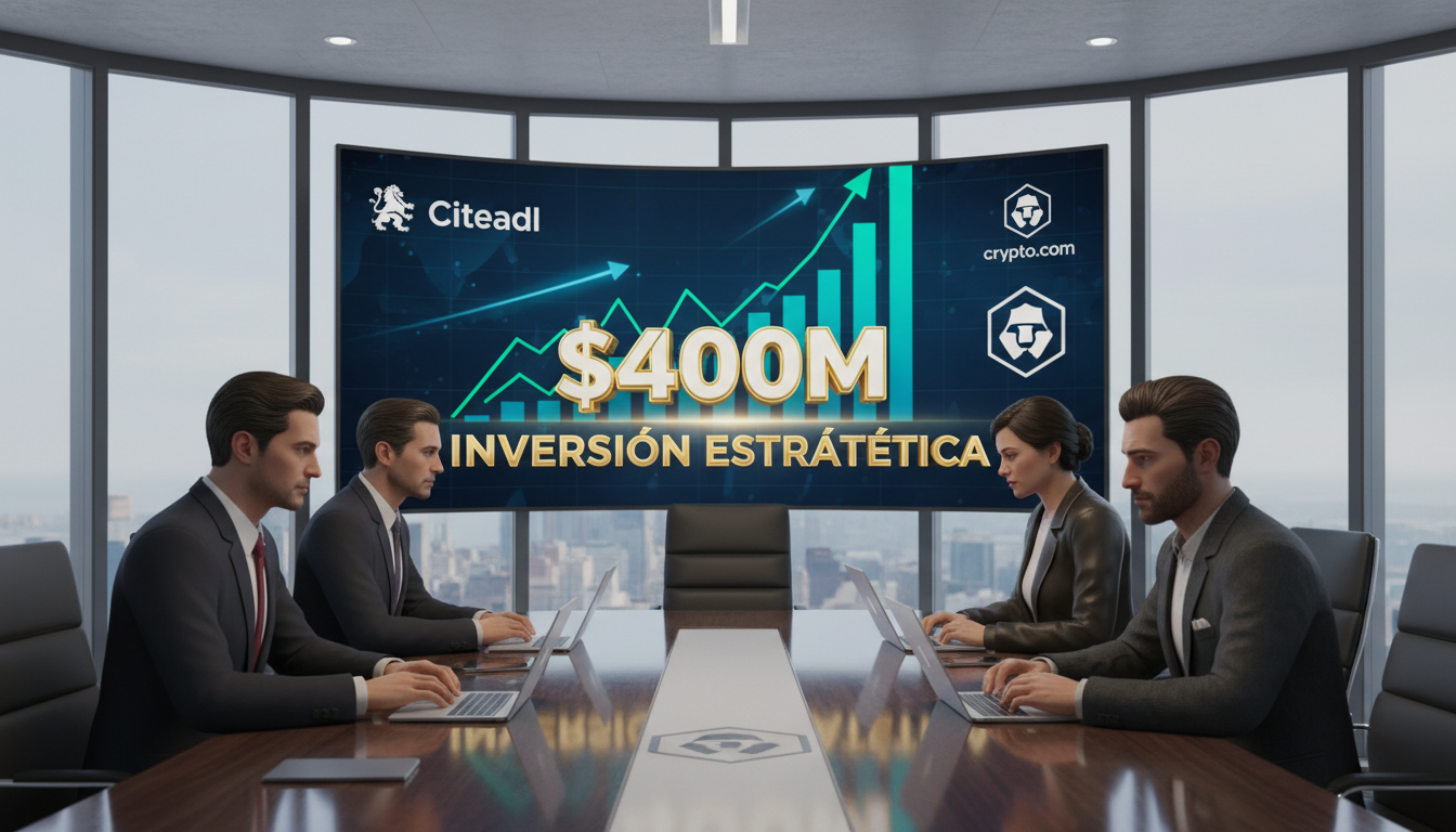 Ejecutivos de Citadel y Crypto.com en reunión sobre inversión significativa.