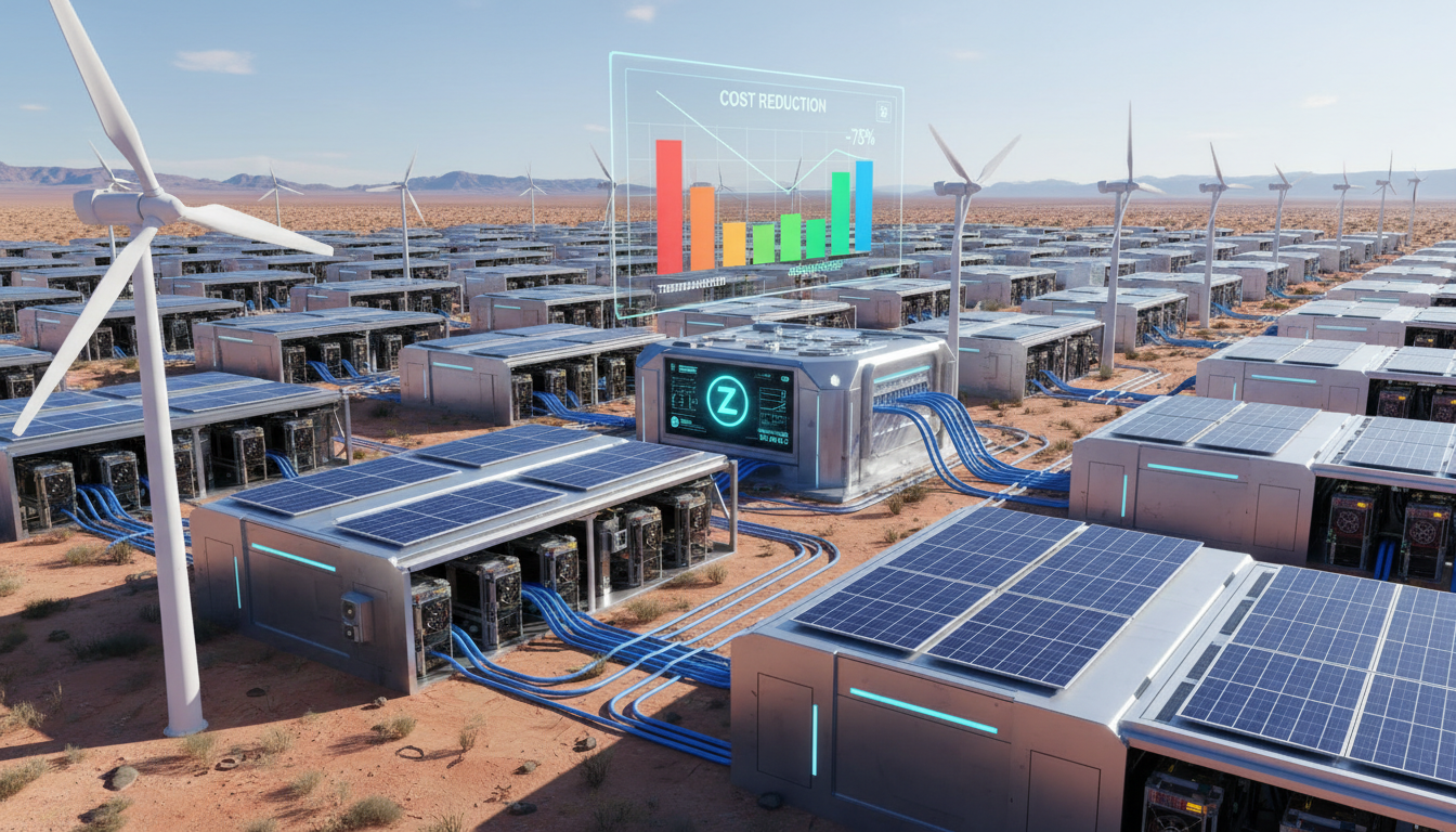 Instalación de minería de Zcash de Fortitude en Nebraska con paneles solares.