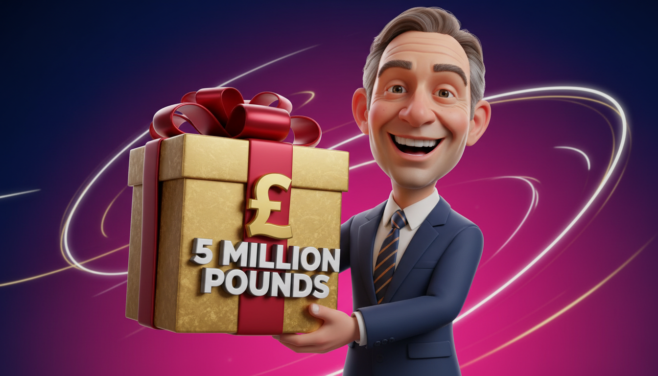Nigel Farage recibiendo un regalo de £5 millones en un entorno cripto