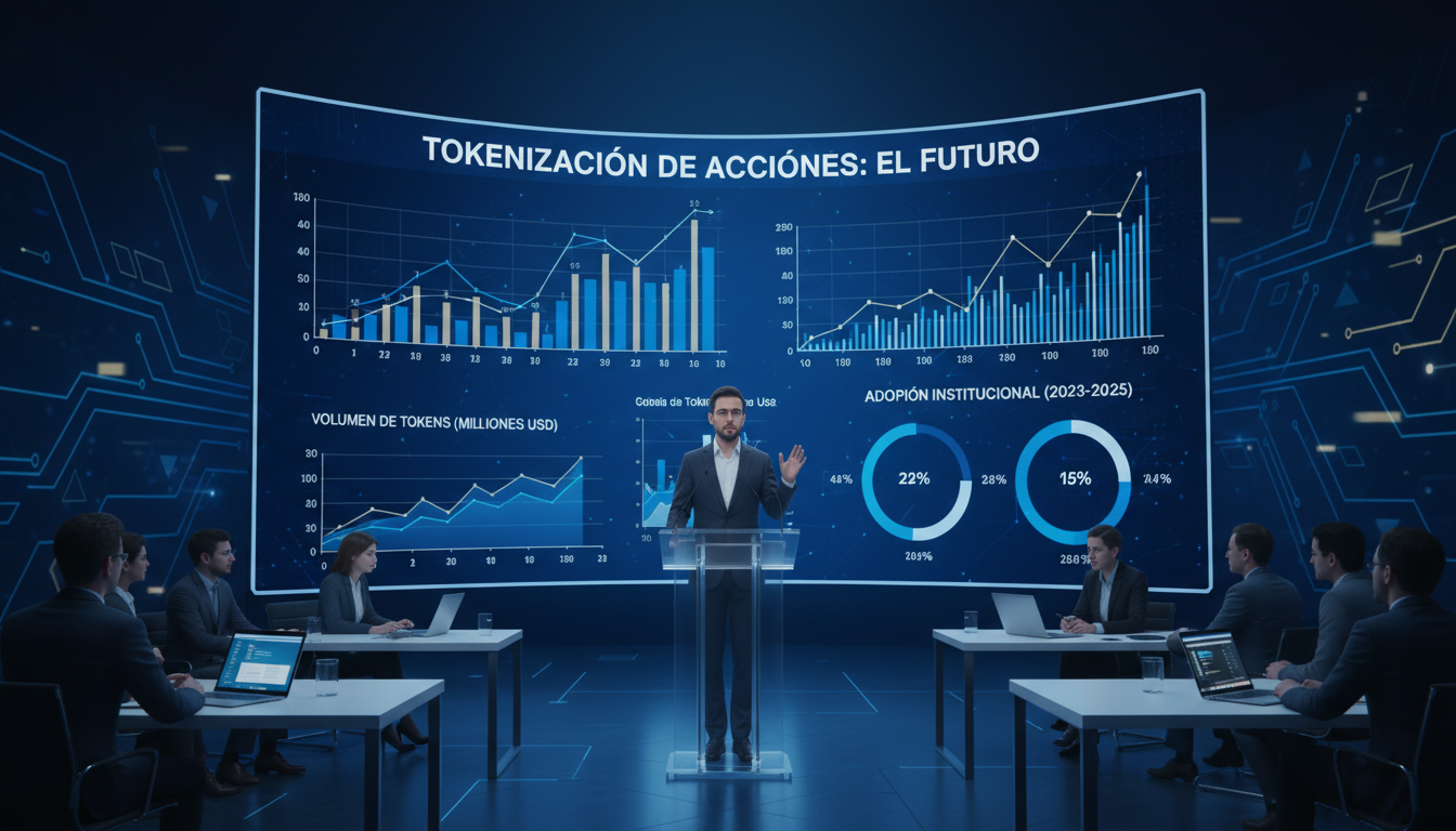 Vlad Tenev en reunión 3D discutiendo sobre tokenización de activos en Robinhood Chain.