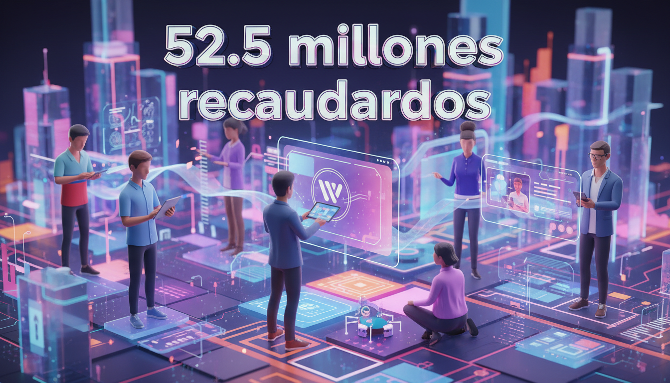 Grupo de personas usando World ID en plataformas digitales sobre un fondo colorido y animado.