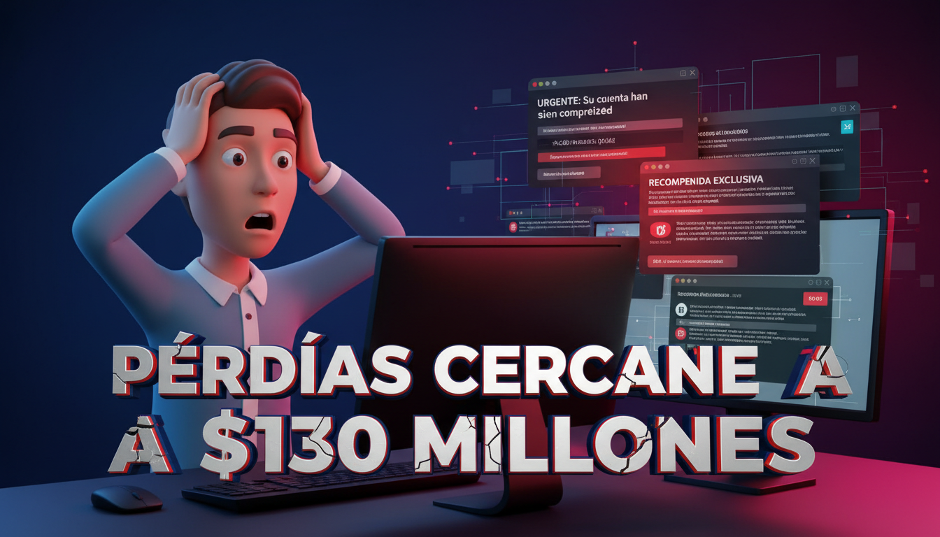Persona alarmada frente a correos de phishing relacionados con Coldcard.