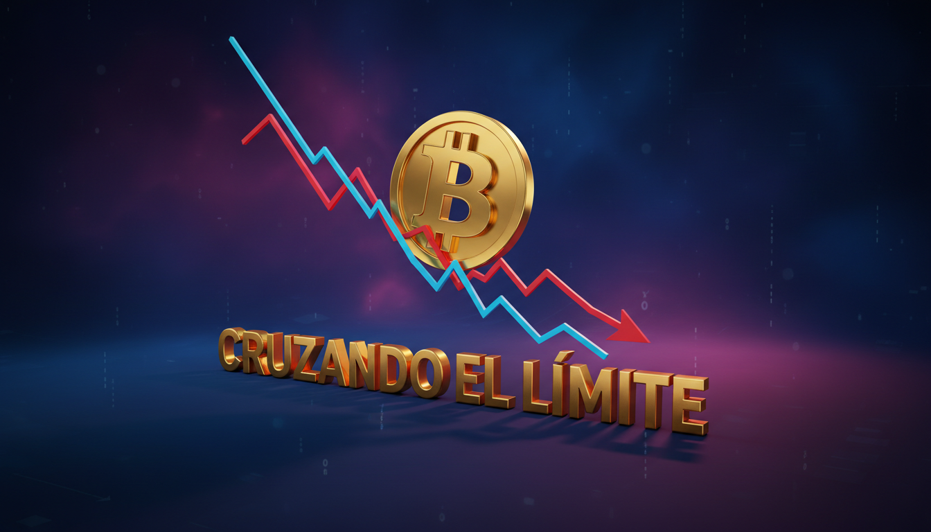 Bitcoin 3D enfrentando una caída en el gráfico del mercado cripto.
