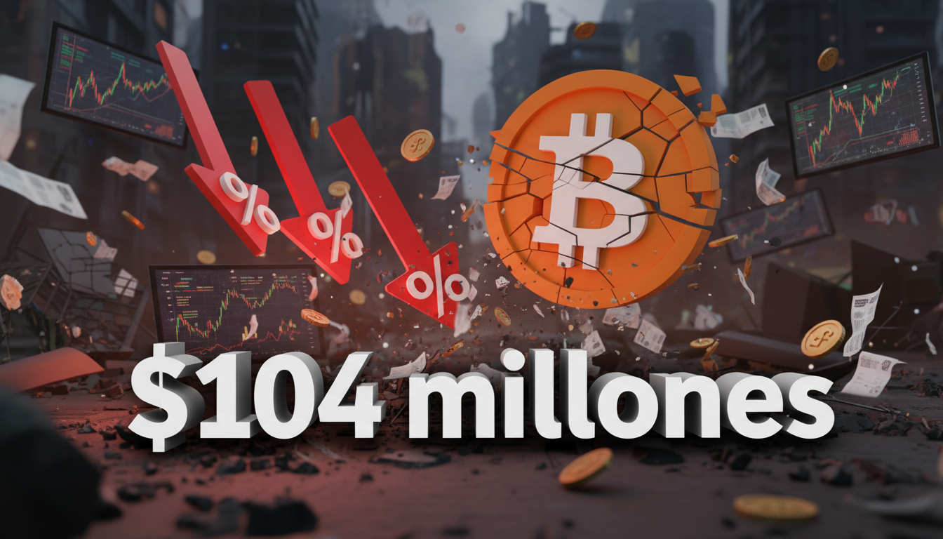 Acciones preferentes caídas junto a Bitcoin con un texto de $104 millones.